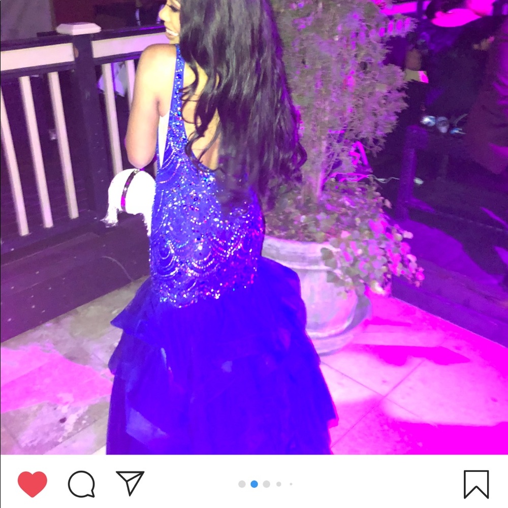 Royal blue prom dress